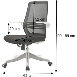 Decoshop26 Fauteuil de bureau pivotant - Noir