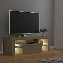 Acheter vidaXL Meuble TV LED Chêne Sonoma