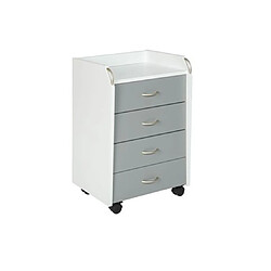 Container de Bureau Pegane - Blanc/Gris