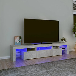 vidaXL Meuble TV LED - Gris Béton