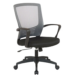 Decoshop26 Fauteuil de bureau - Gris