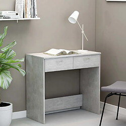 VidaXL Bureau - Gris béton