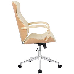 Avis Decoshop26 Fauteuil de bureau - Crème