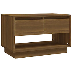 vidaXL Meuble TV Chêne marron 70x41x44 cm Bois d'ingénierie