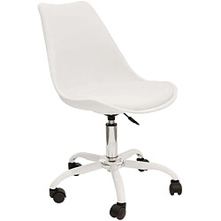 The Home Deco Factory Paris Prix Chaises à roulettes - Blanc