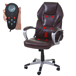Decoshop26 Fauteuil de bureau massage - Bordeaux