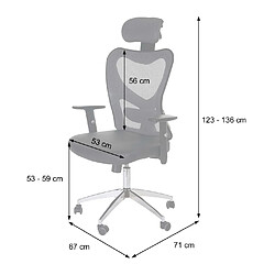 Mendler Fauteuil de bureau Atlanta - Brun pas cher