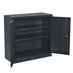Avis En.casa Armoire de bureau métallique - Gris foncé