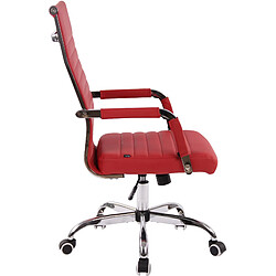 Decoshop26 Fauteuil de bureau - Rouge