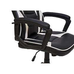 Mendler fauteuil de bureau similicuir - Noir pas cher