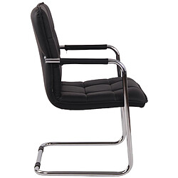 Decoshop26 Chaise visiteur de bureau - Noir