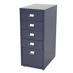 Avis Mendler Caisson de bureau 5 tiroirs - Gris foncé