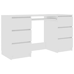 vidaXL Bureau - Blanc - 140x50x77 cm