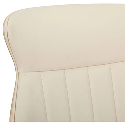 Decoshop26 Fauteuil de bureau - Crème pas cher
