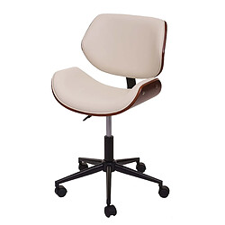 Decoshop26 Fauteuil de bureau design - Crème