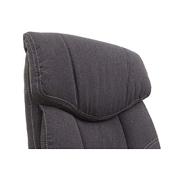 Decoshop26 Fauteuil de bureau tissu - Gris foncé