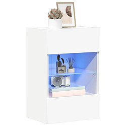 Acheter vidaXL Meubles TV muraux LED 2 pcs Blanc