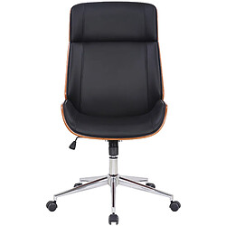 Decoshop26 Fauteuil de bureau similicuir - Noir