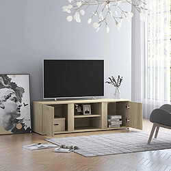 VIDAXL Meuble TV Chêne sonoma