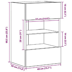 vidaXL Meubles TV muraux LED 2 pcs Blanc pas cher