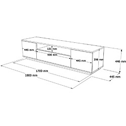 Avis Hanah home Meuble TV mural - Blanc