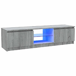 vidaXL Meuble TV avec LED MN815709 - Sonoma gris