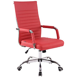Decoshop26 Fauteuil de bureau - Rouge