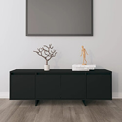 vidaXL Meuble TV - 120 cm - Noir