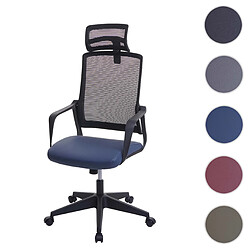 Mendler Fauteuil de bureau pivotant - Bleu gris