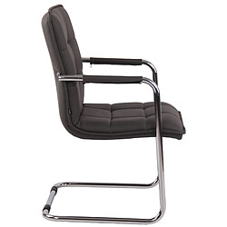 Decoshop26 Fauteuil visiteur bureau - Gris