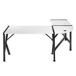 Bureau gamer assis-debout - Blanc pas cher