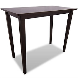 VIDAXL Set table et 4 chaises de bar - Marron