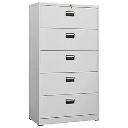 vidaXL Classeur Gris clair 90x46x164 cm