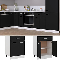 VidaXL Armoire de Plancher - Noir