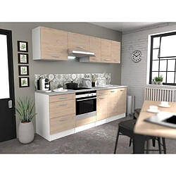 Acheter Tbs Meuble bas de cuisine 3 tiroirs - Chêne