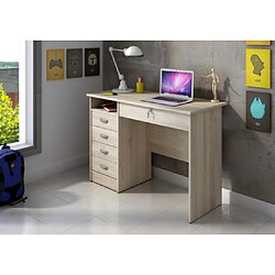 Acheter Alter Bureau 5 tiroirs - Chêne