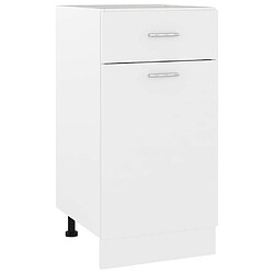 vidaXL Armoire de plancher à tiroir - Blanc