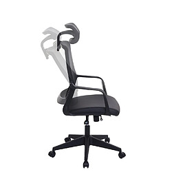 Decoshop26 Fauteuil de bureau ergonomique - Noir