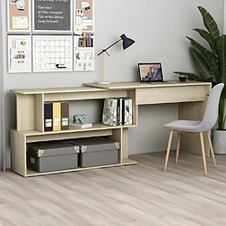 vidaXL Bureau d'angle Chêne sonoma Bois d’ingénierie