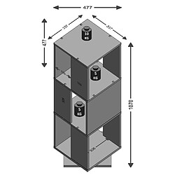 Acheter FMD Classeur rotatif - Gris béton