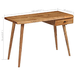 vidaXL Table à écrire - Bois acacia pas cher