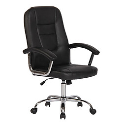 Decoshop26 Fauteuil de bureau - Noir