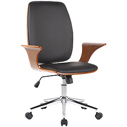 Decoshop26 Fauteuil de bureau - Noir