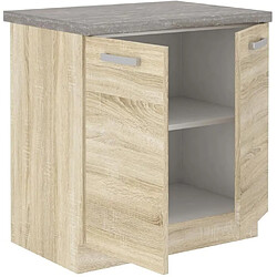 Avis Tbs meuble bas de cuisine 2 portes - Chêne