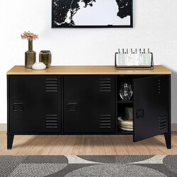 Acheter Idmarket market Buffet 3P ESTER Noir