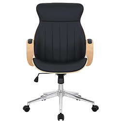 Decoshop26 Fauteuil de bureau similicuir - Noir