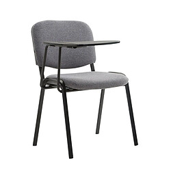 Decoshop26 Fauteuil visiteur - Gris Fauteuil visiteur - pliable - structure métal - revêtement tissu - style design