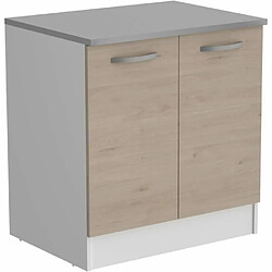 TBS Oslo Meuble Bas - 80x60x86 - Chêne Jackson