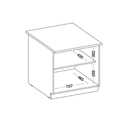 Tbs meuble bas de cuisine 2 portes - Chêne pas cher