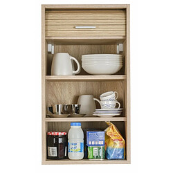 Mes COOK Meuble haut cuisine à rideau - Chêne